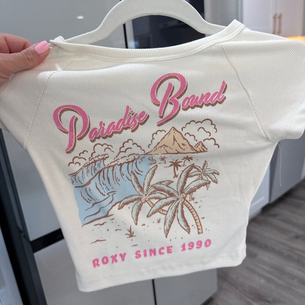 Roxy Cream Paradise Bound Tee